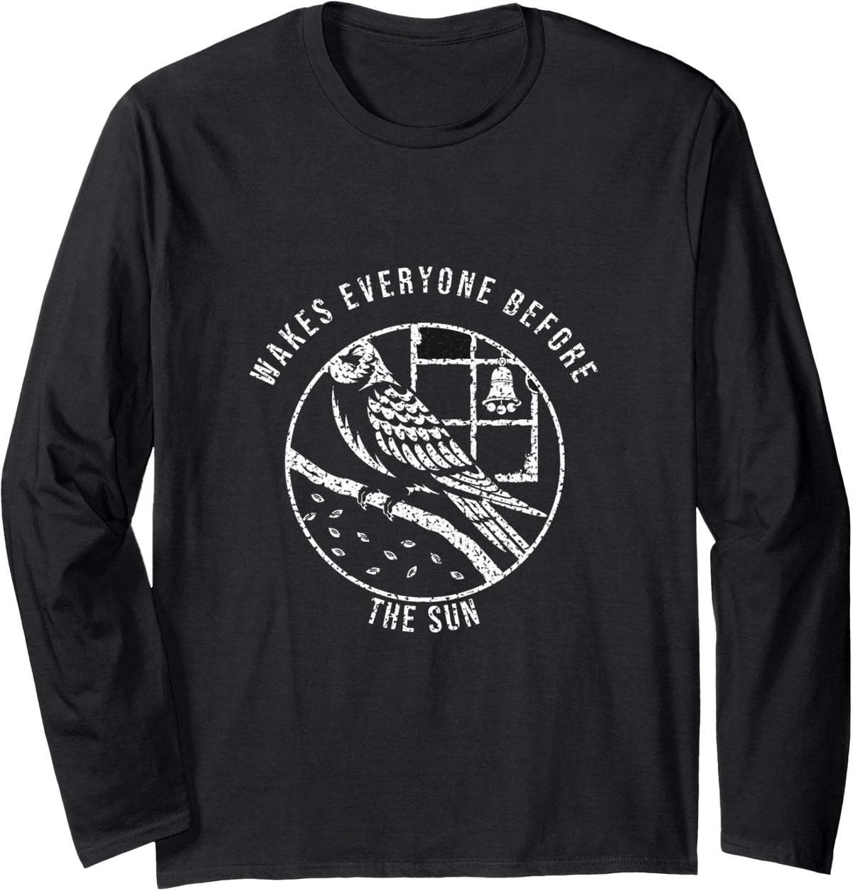 Cockatiel - Wakes Everyone Before The Sun - Cockatiel Owner Long Sleeve T-Shirt - Adult Unisex Black