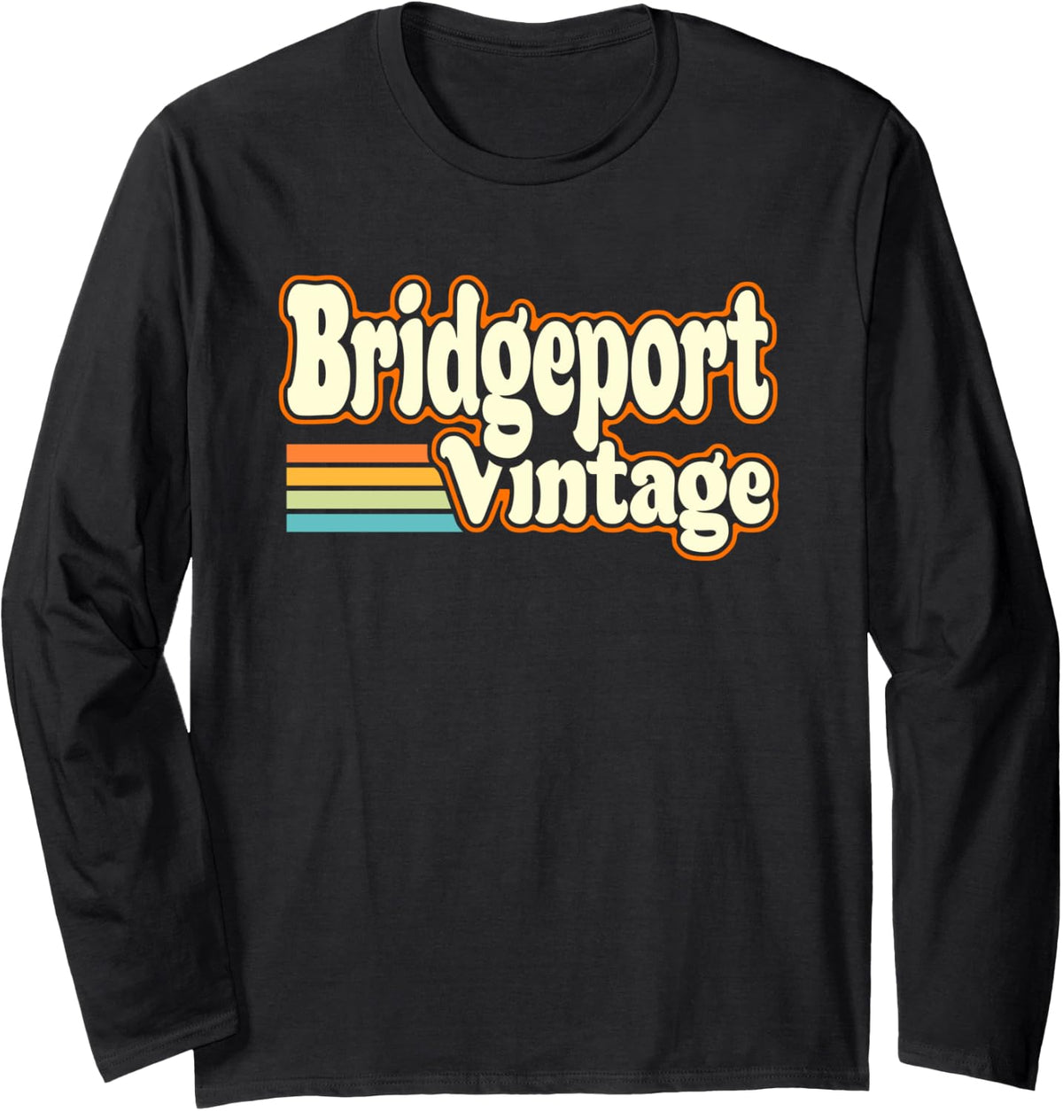Bridgeport Vintage Long Sleeve T-Shirt - Adult Unisex Black
