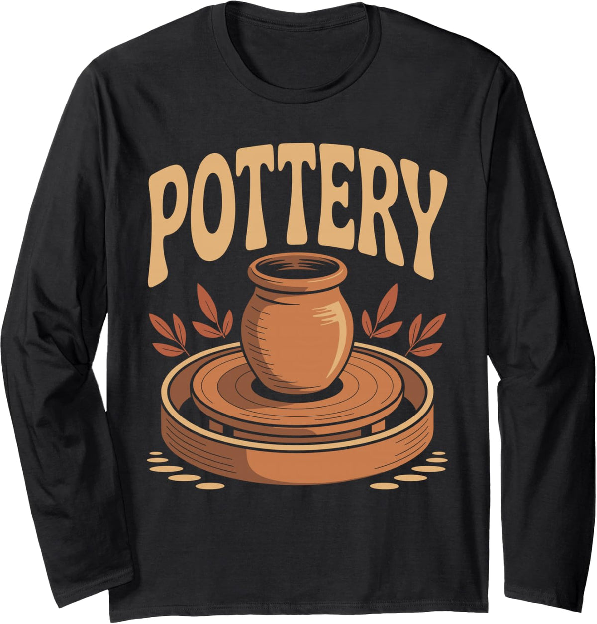Funny Pottery Long Sleeve T-Shirt - Adult Unisex Black