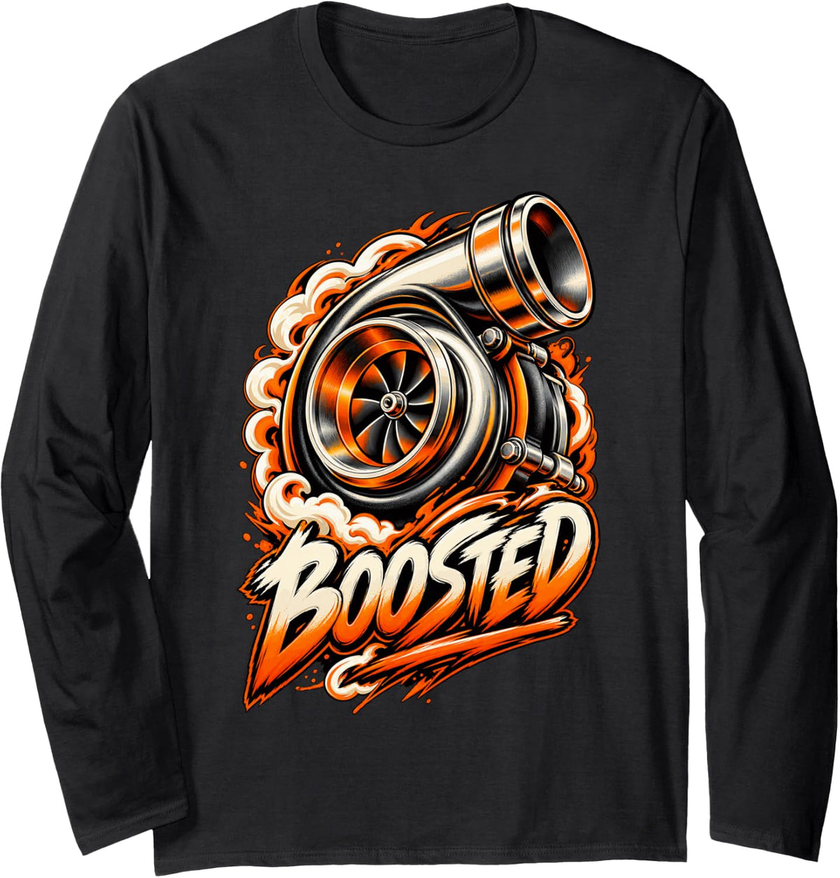 Boosted Funny Car Guy Car Enthusiast Long Sleeve T-Shirt - Adult Unisex Black