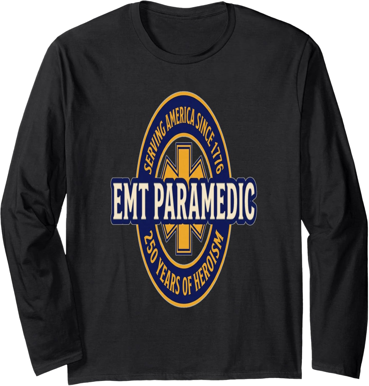 Serving America Since Long Sleeve T-Shirt - Adult Unisex Black