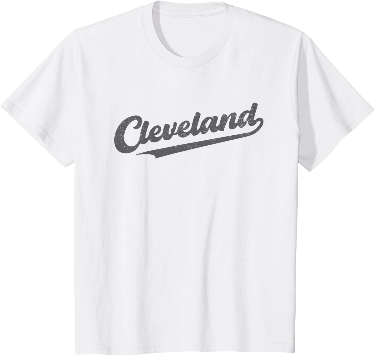 Vintage Cleveland cursive script retro throwback boys girls T-Shirt - White