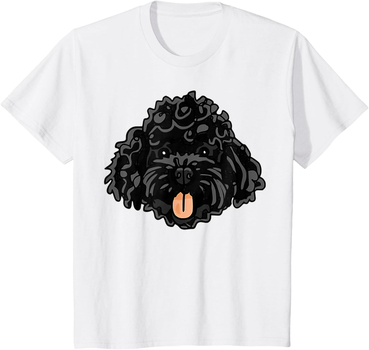 Cute Black Labradoodle Cockapoo T-Shirt - White