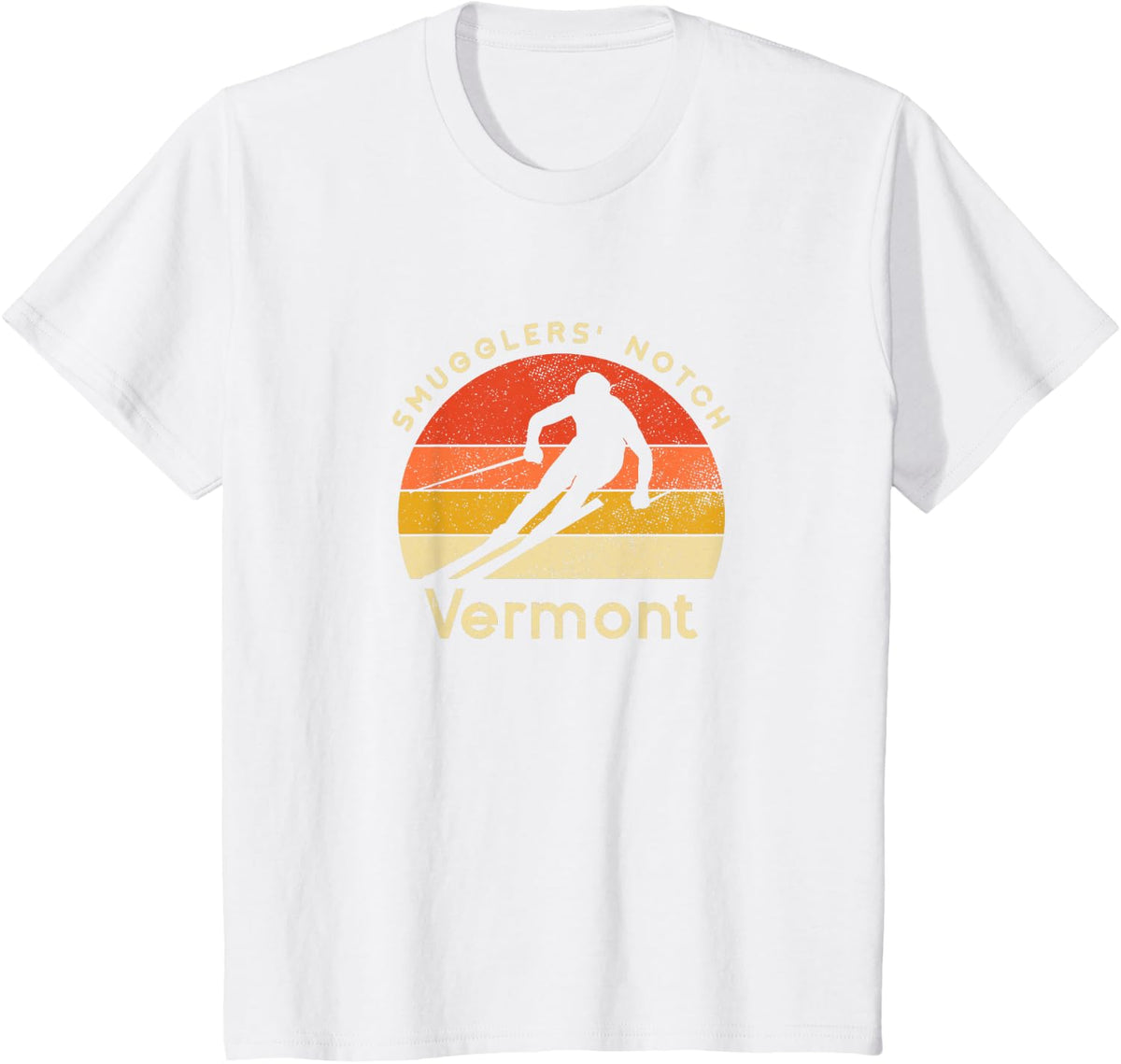 Vintage Ski Smugglers' Notch Vermont Mountain T-Shirt - White