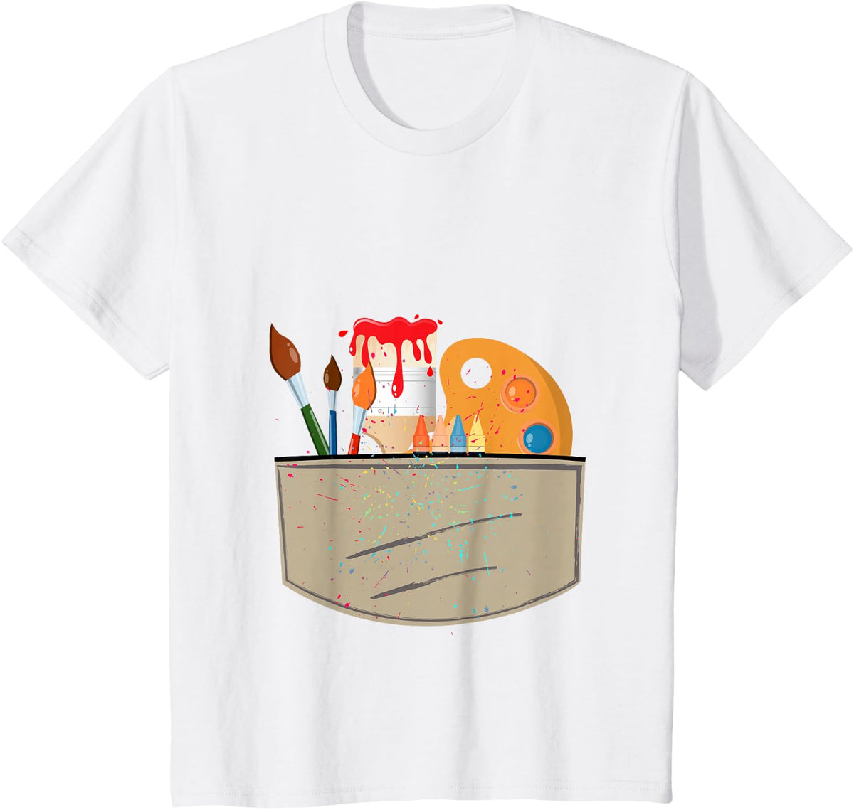 Artist Costume Shirt Painter Shirt Halloween Costume T-Shirt - White