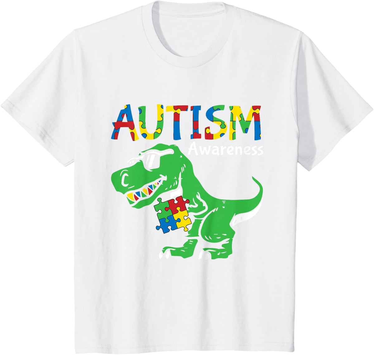 Autism Dinosaur T-Shirt - White