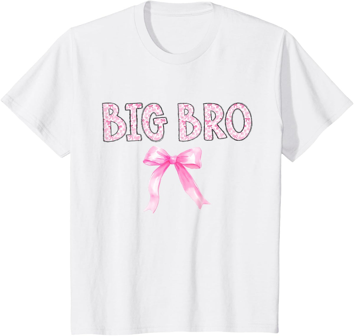 Big Bro Birthday Squad Matching Coquette Bow Family Party T-Shirt - White