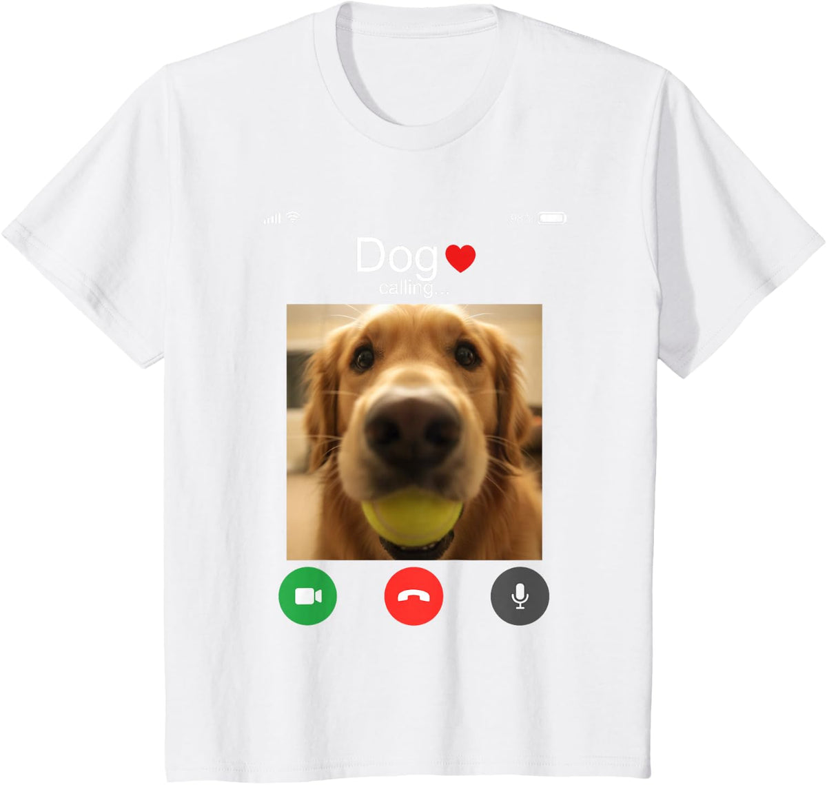 Funny Golden Retriever Calling Meme for Dog Owner T-Shirt - White