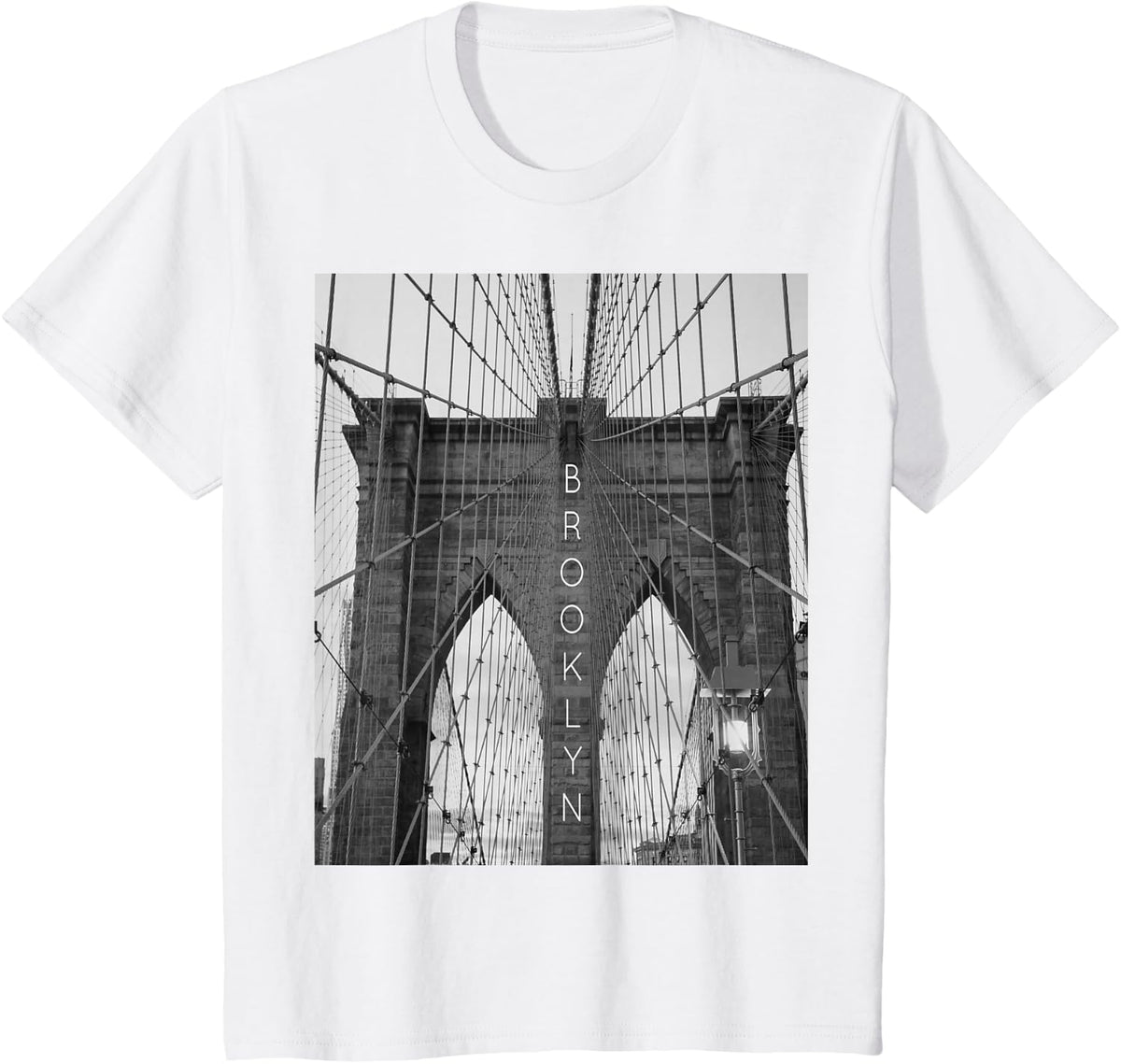 New York City Brooklyn Bridge T-Shirt Small - White