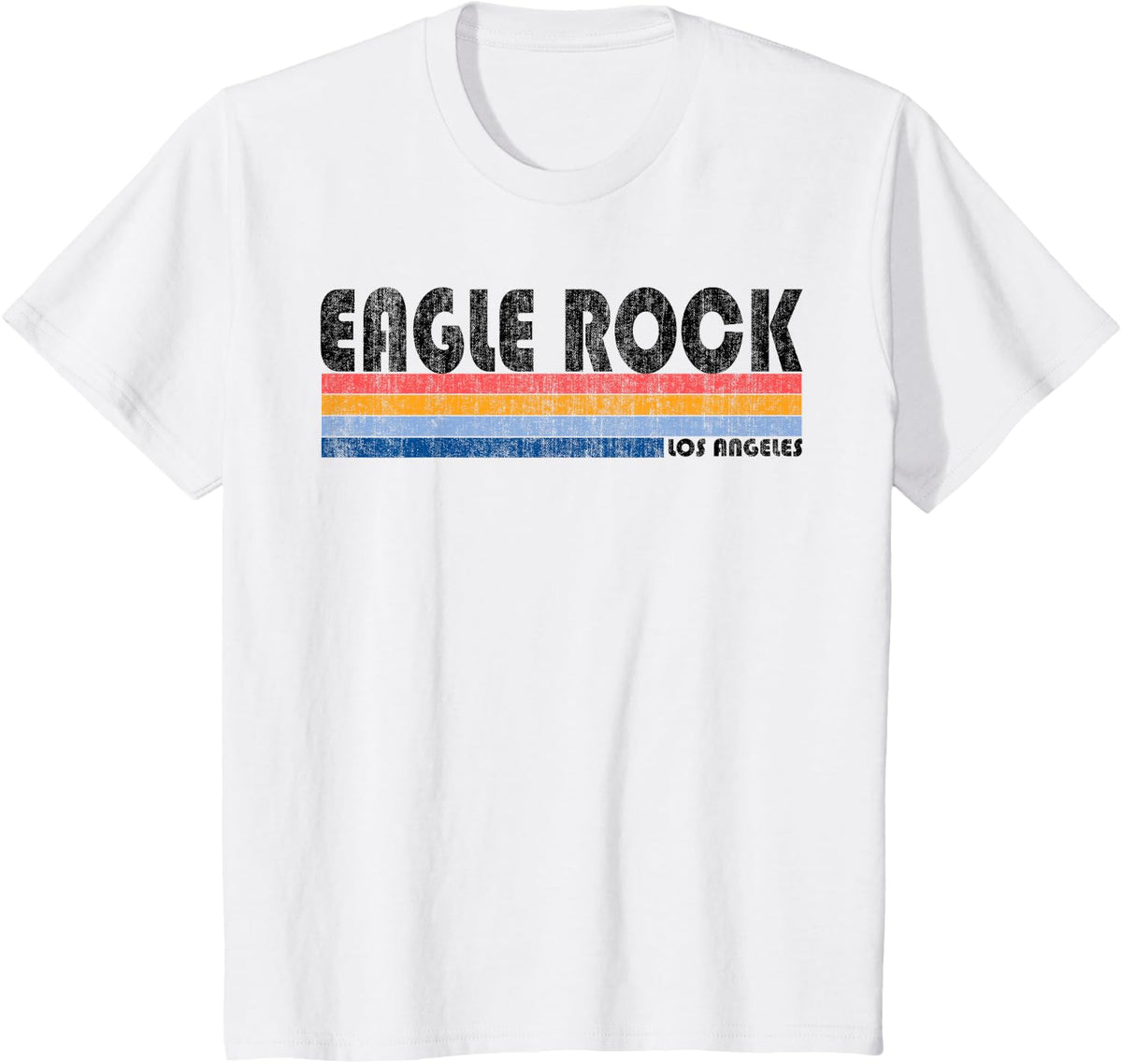 Vintage 1980s Style Eagle Rock CA T-Shirt T-Shirt - White