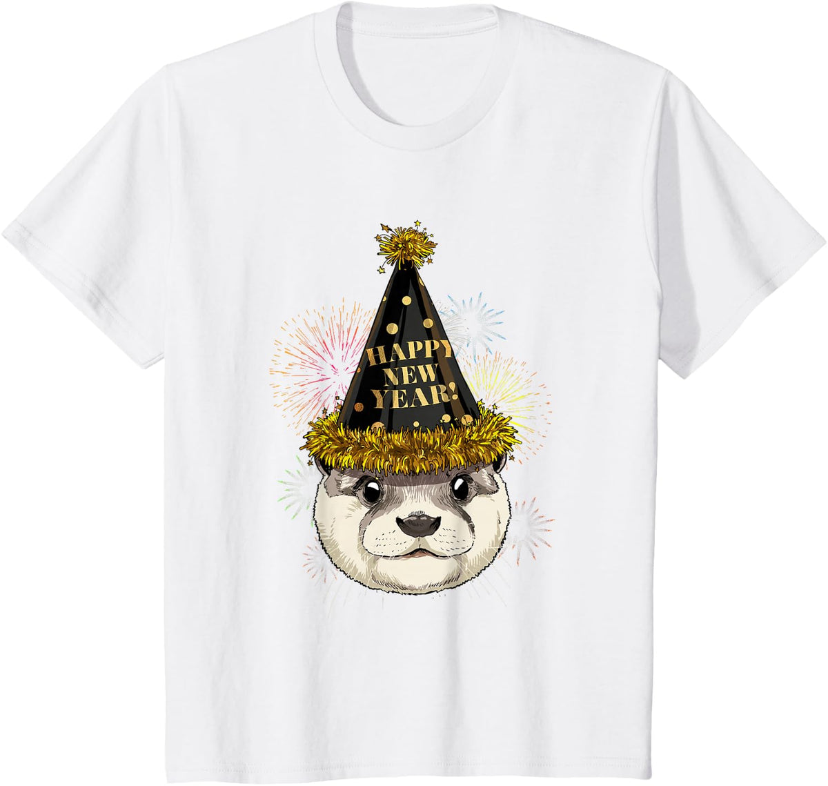 New Year Otter New Year's Eve Party Countdown Otter Lover T-Shirt - White