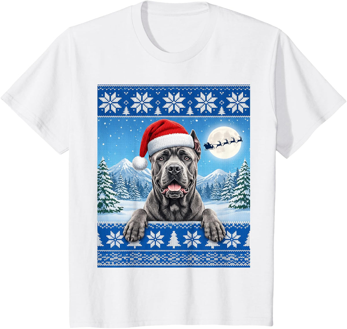Gray Cane Corso Dog T-Shirt - White
