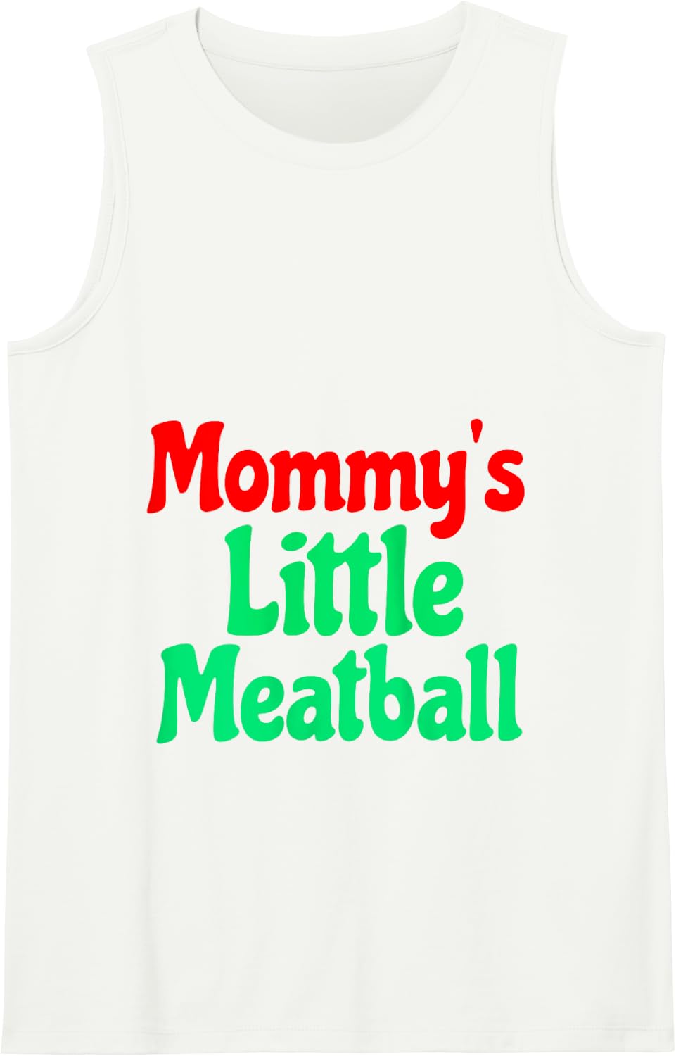 Mommy's Little Meatball Tank Top - White