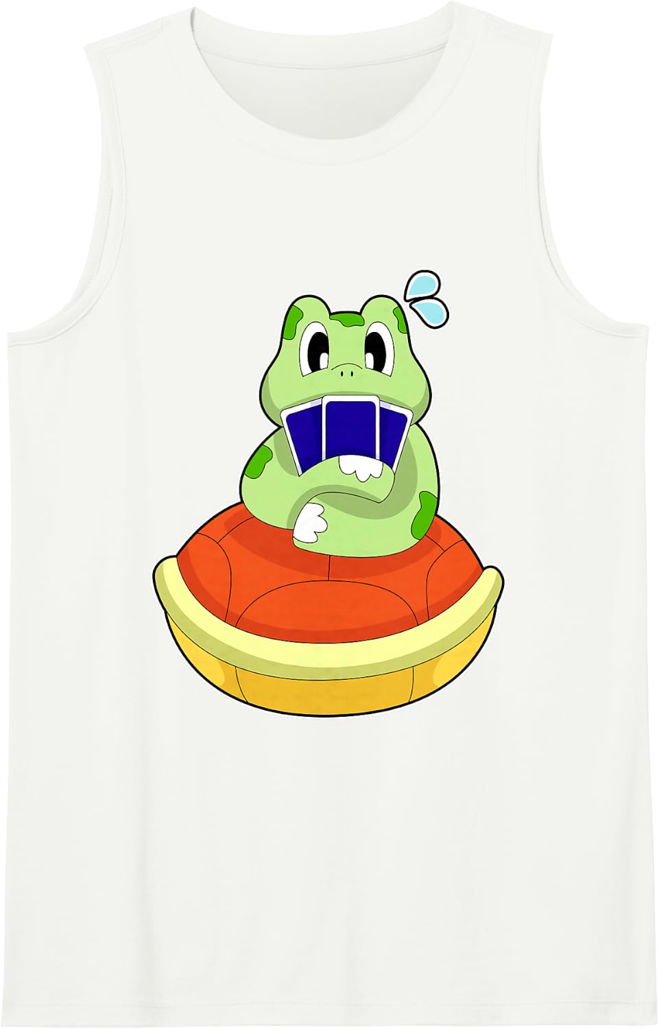 Turtle Poker Poker Cards Card Game Sleeveless Tank Top - White