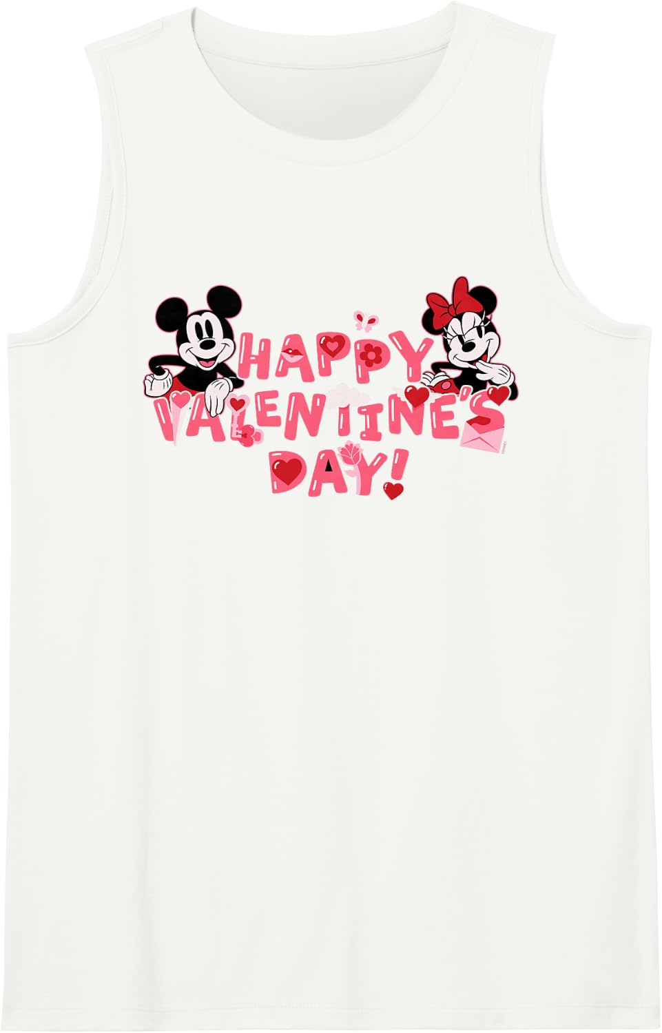 Disney Mickey Mouse and Minnie Mouse Happy Valentine’s Day! Tank Top - White