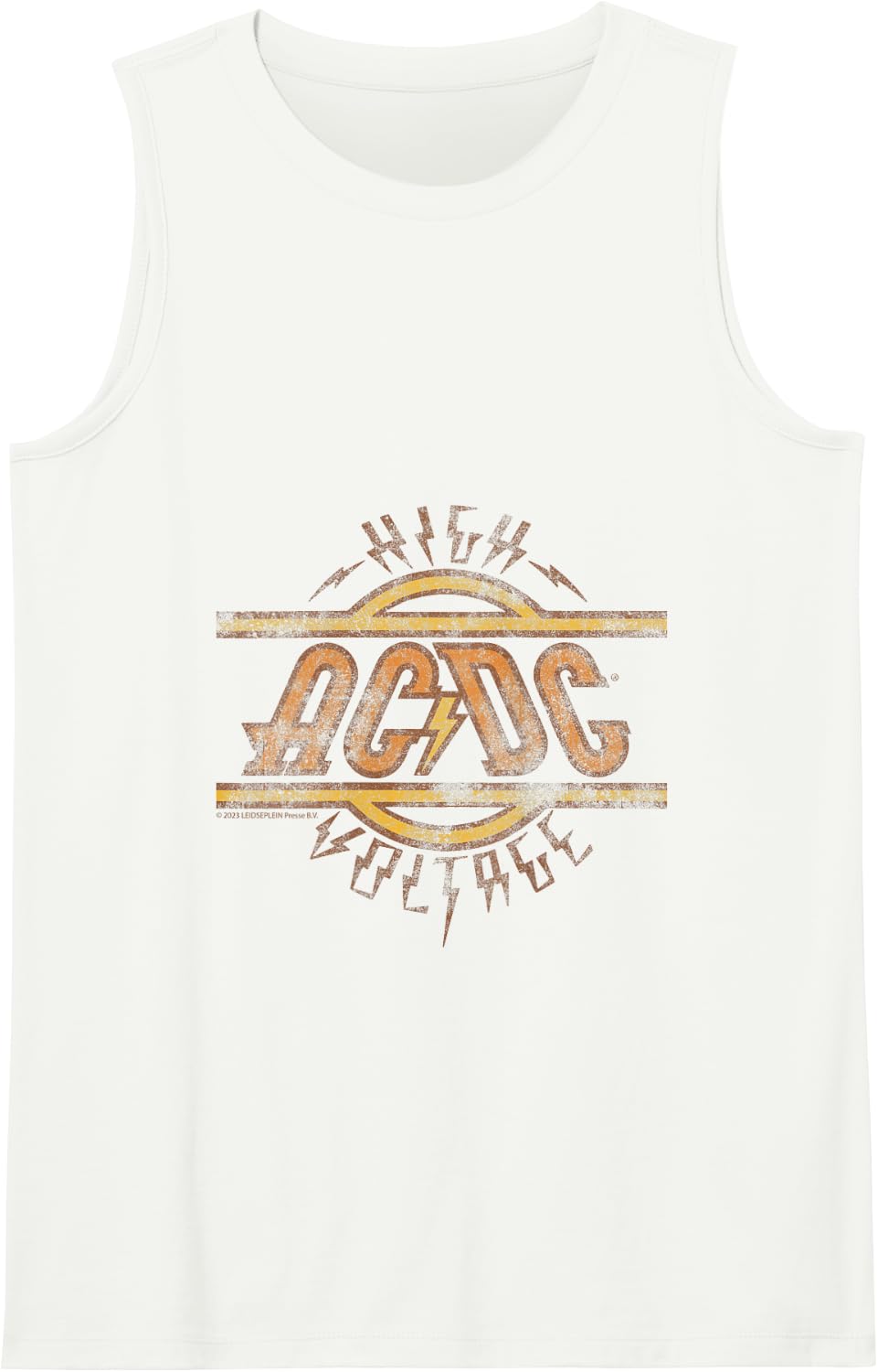 Official AC/DC High Voltage Rock Music Band Classic Logo Tank Top - White
