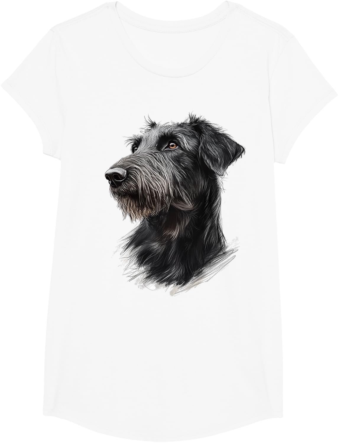 Irish Wolfhound Dog Graphic Pet Illustration Irish Wolfhound T-Shirt - Girls White