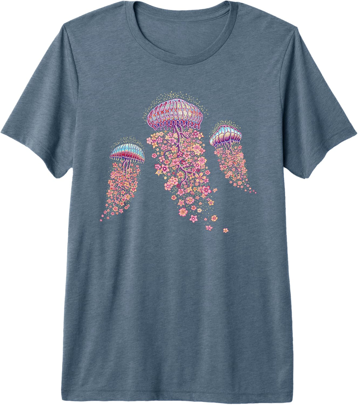 Jellyfish - Emek Artman Premium Tri-Blend T-Shirt - Slate Grey