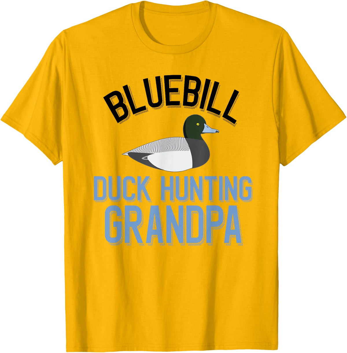 Duck Hunter Bluebill Hunting Grandpa T-Shirt - Golden Yellow