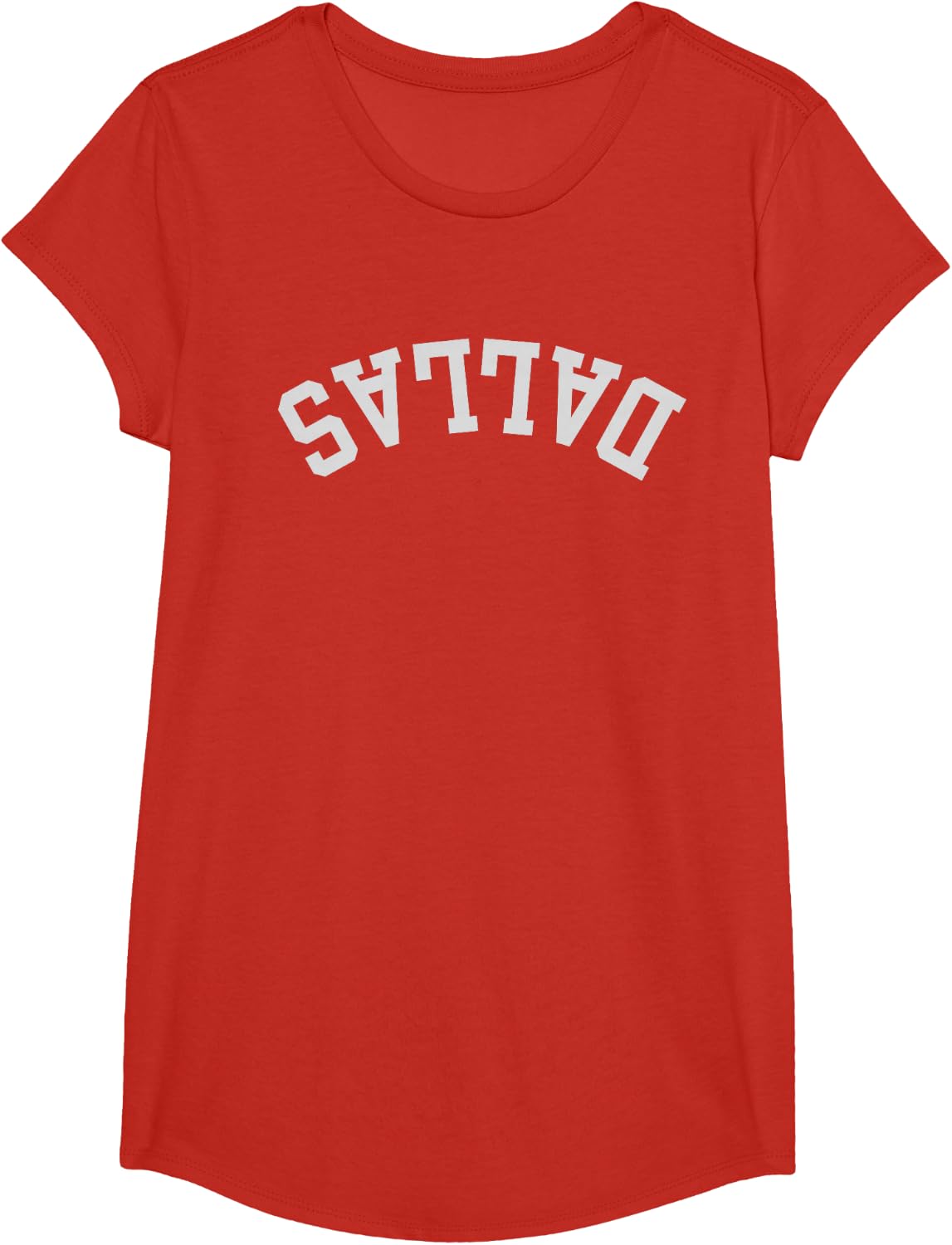 Country Concert Upside Down Dallas City State Music Festival T-Shirt - Girls Red