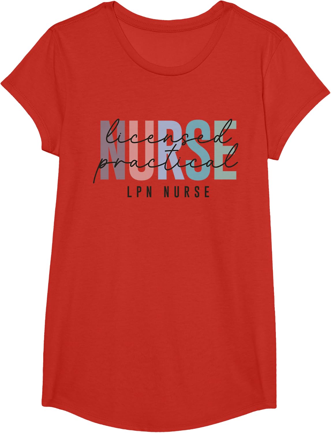 LPN Nurse Licensed Practical Nursing Nurse Week Healthcare T-Shirt - Girls Red