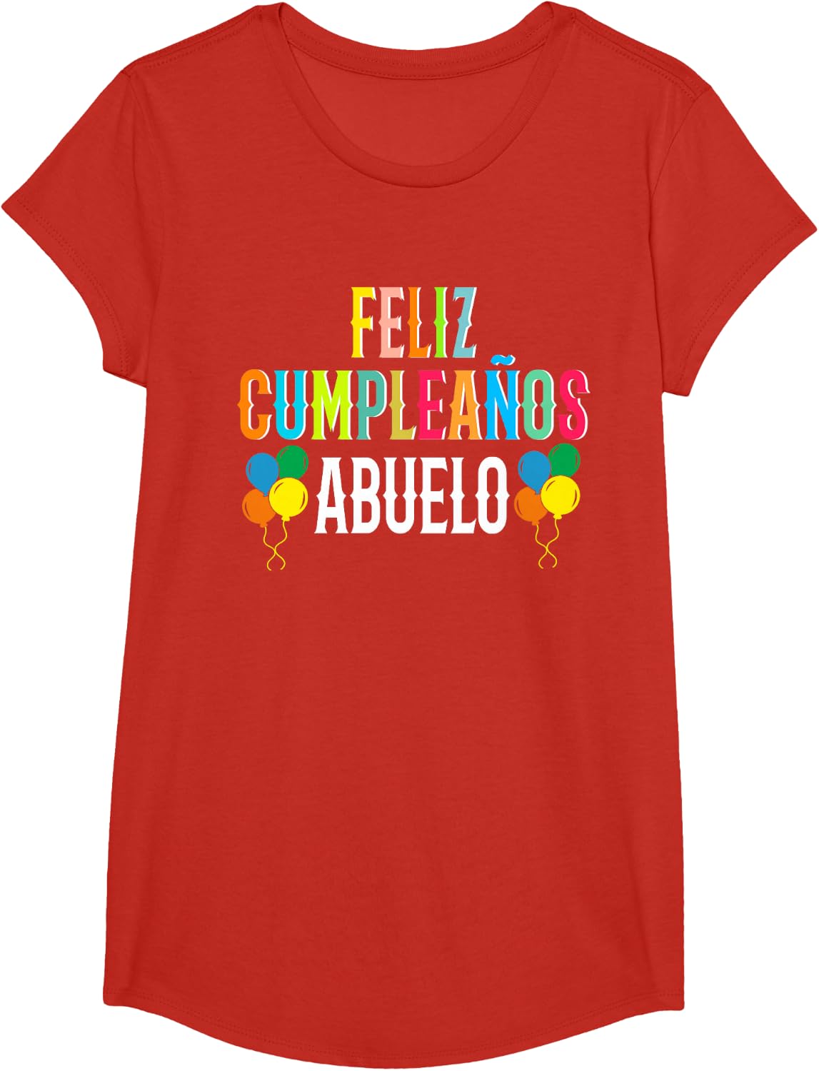 Feliz Cumpleaños Abuelo Spanish Grandpa Birthday For Kids T-Shirt - Girls Red