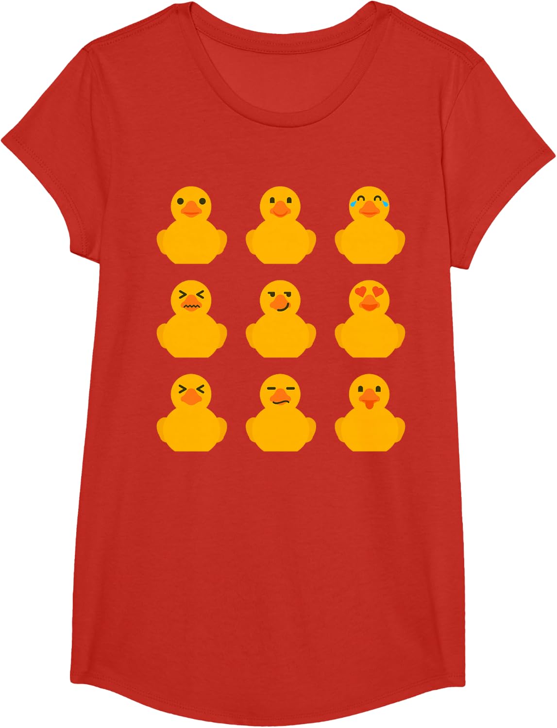 Rubber Ducky Shirt | Cool Duck Bath Toy T-Shirt T-Shirt - Girls Red