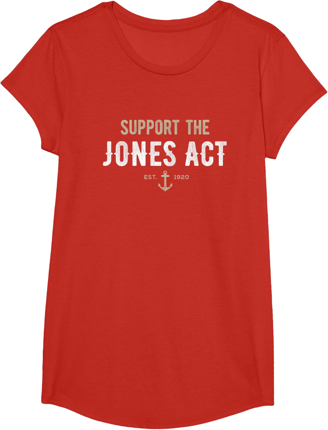 Jones Act Merchant Marine T-shirt T-Shirt - Girls Red
