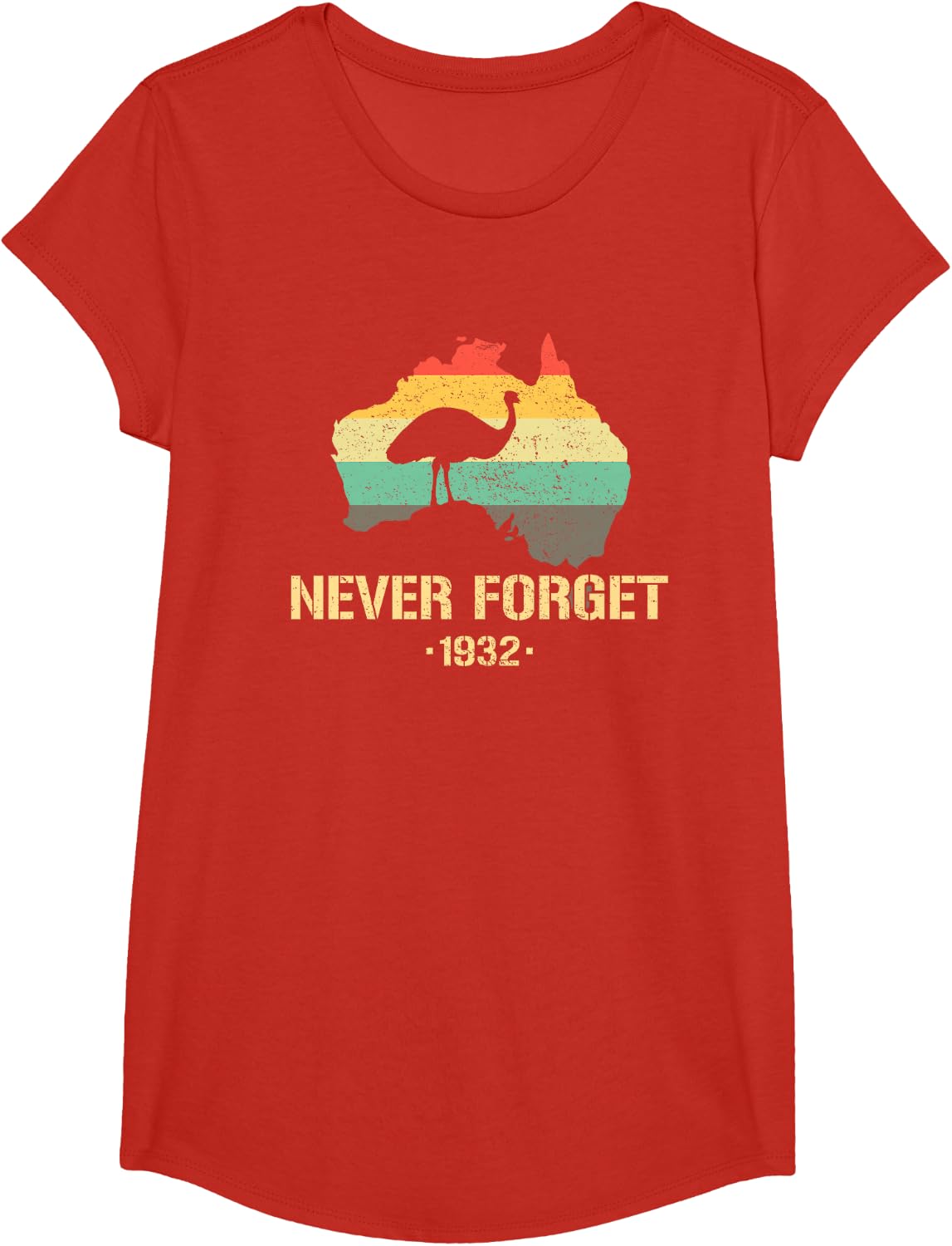 Emu War 1932 Funny Australia History T-Shirt - Girls Red