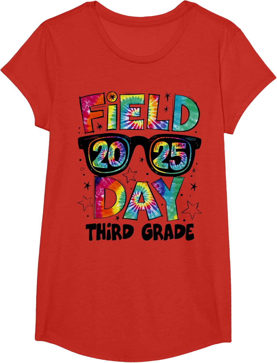 Field Day Third Grade Field Trip Fun Day Teacher Student T-Shirt - Girls Red
