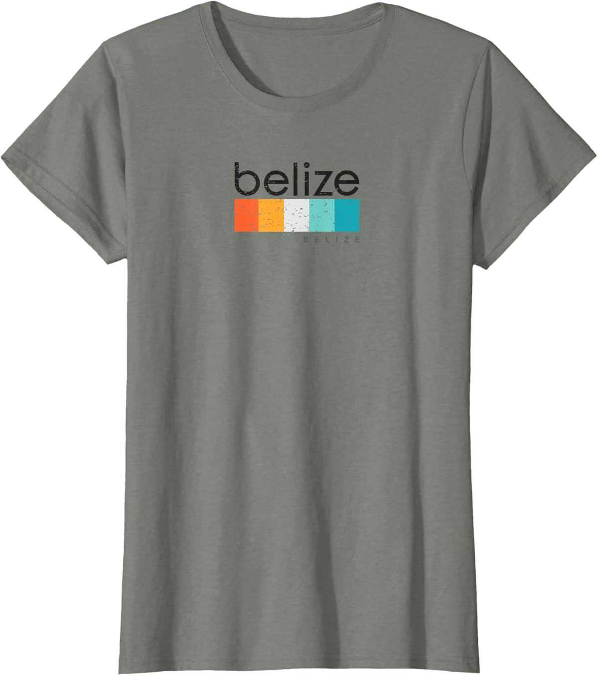 Belize Vintage Retro Design T-shirt T-Shirt - Olive Heather