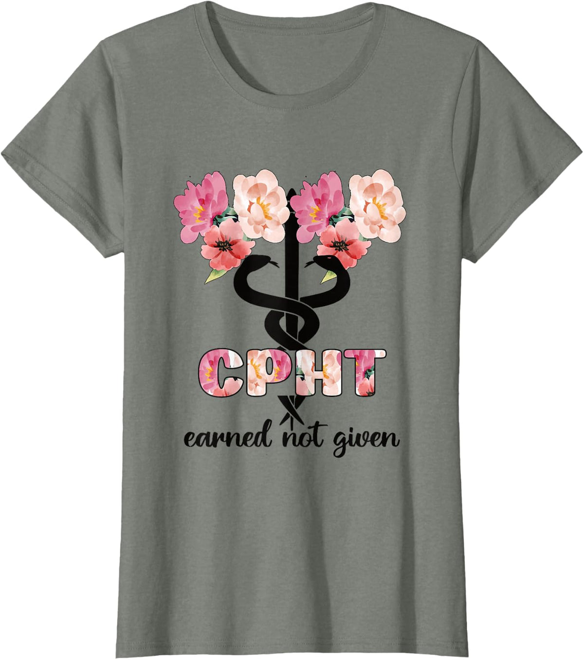 CPhT Certified Pharmacy Technician Pharma Tech Week T-Shirt - Olive Heather