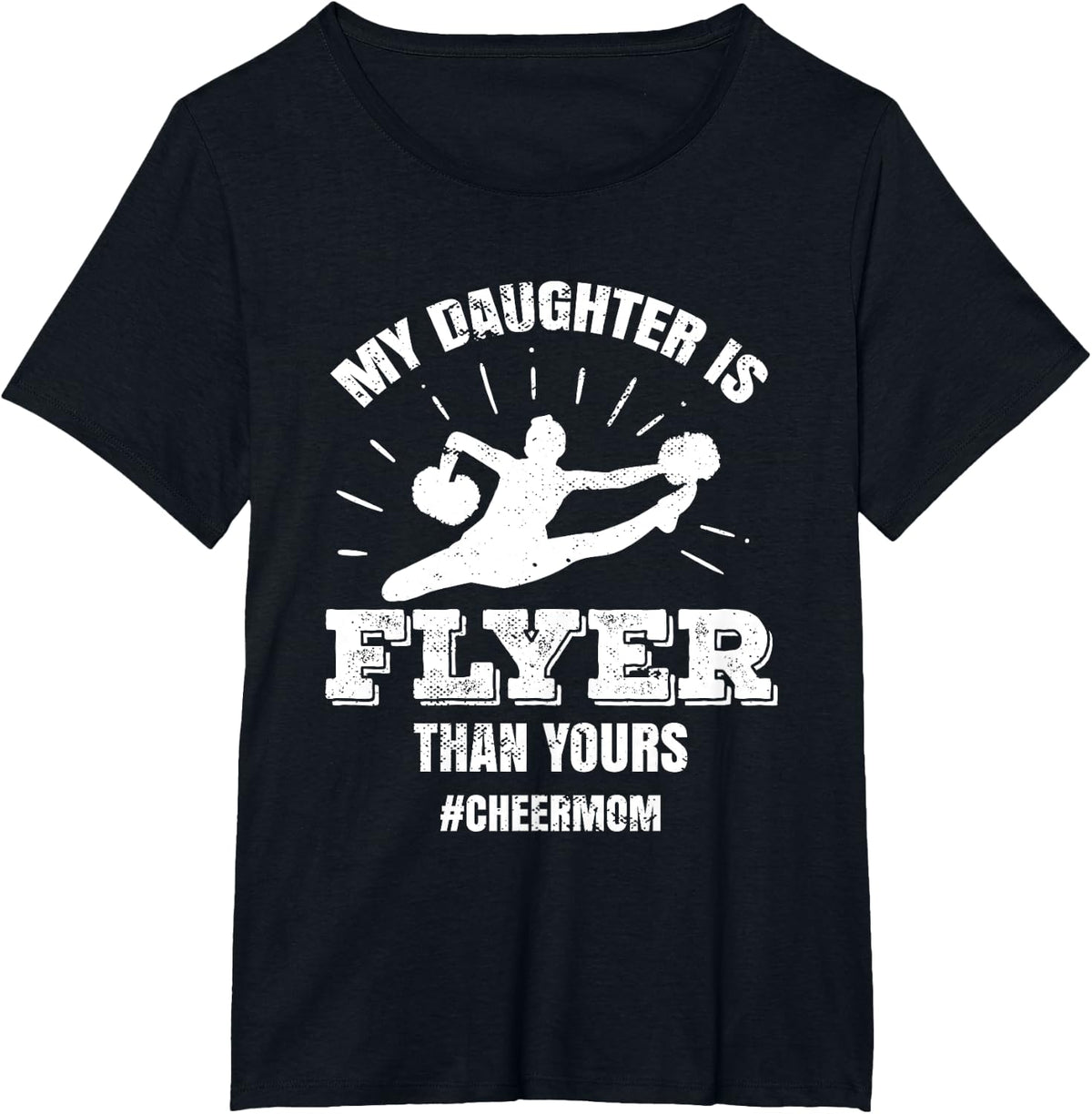 Cheer Cheerleader Girls Cheerleading T-Shirt - Black