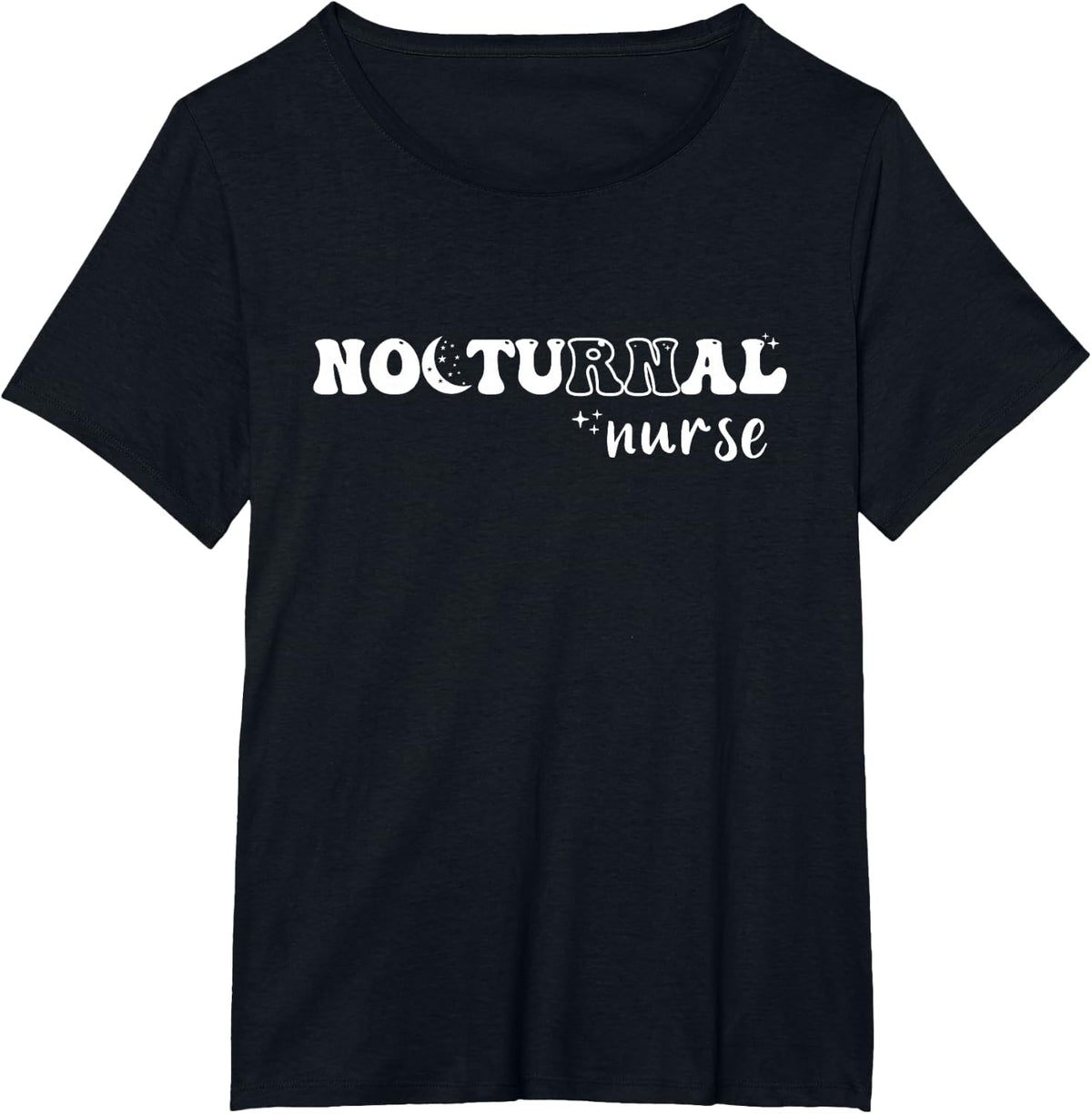 Nocturnal RN Night Shift Nurse Tee T-Shirt For Registered Nurses - Black