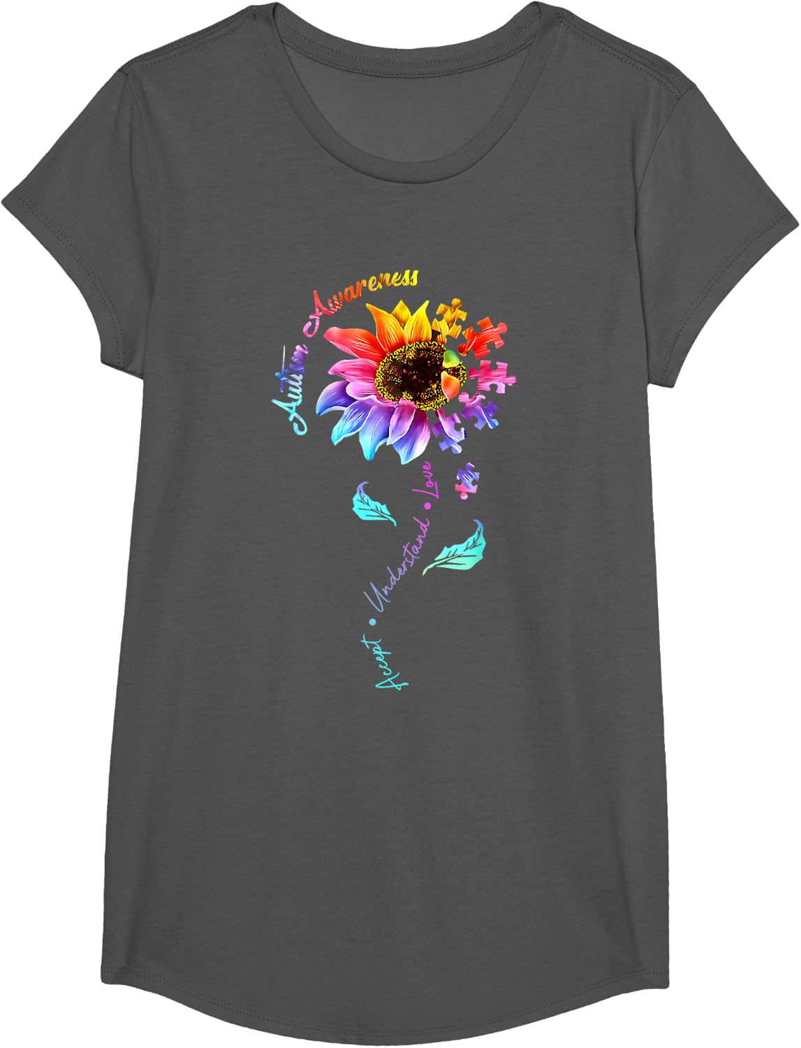 Tee T-Shirt Women Kids - Girls Asphalt Grey