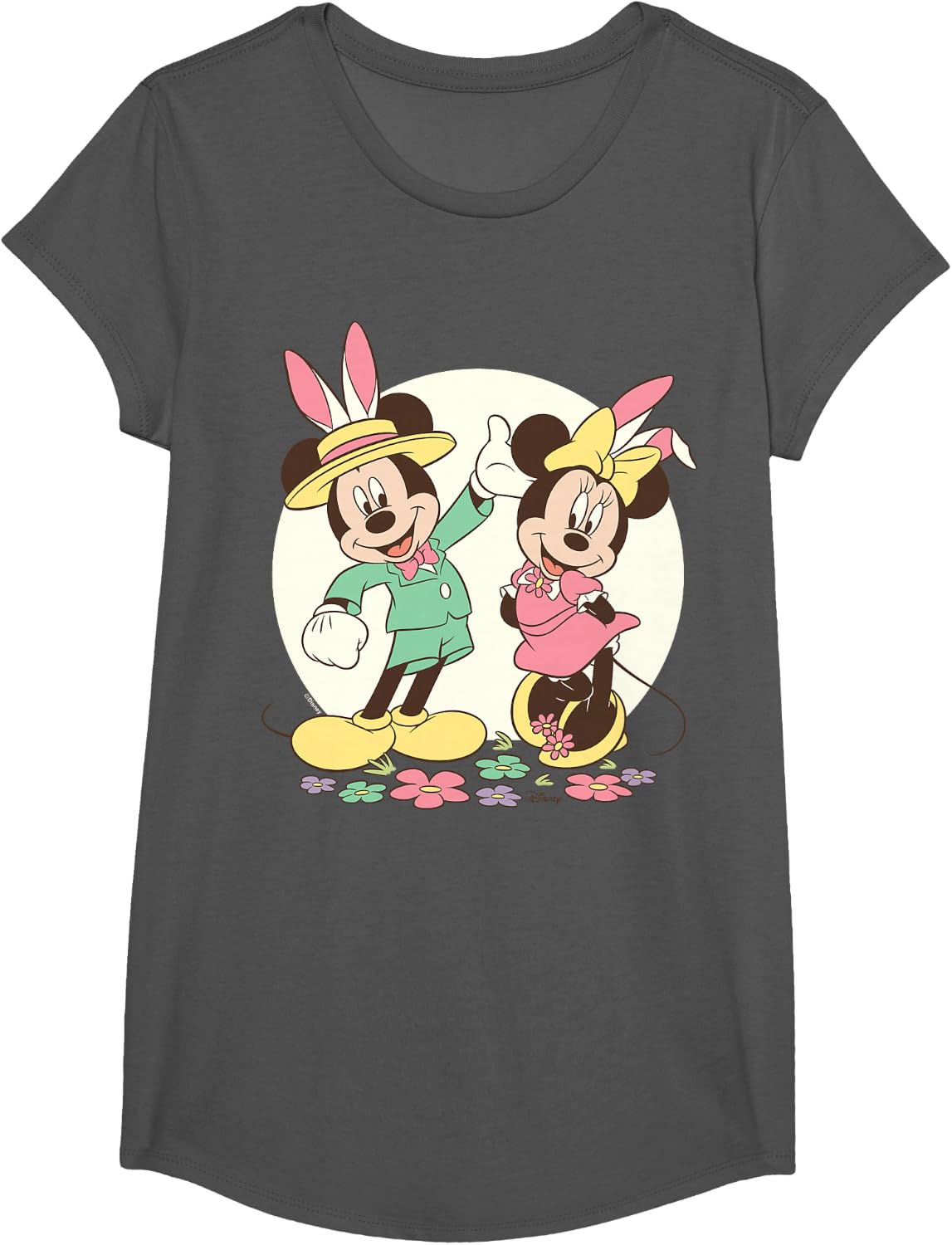 Disney - Mickey Minnie Easter T-Shirt - Girls Asphalt Grey
