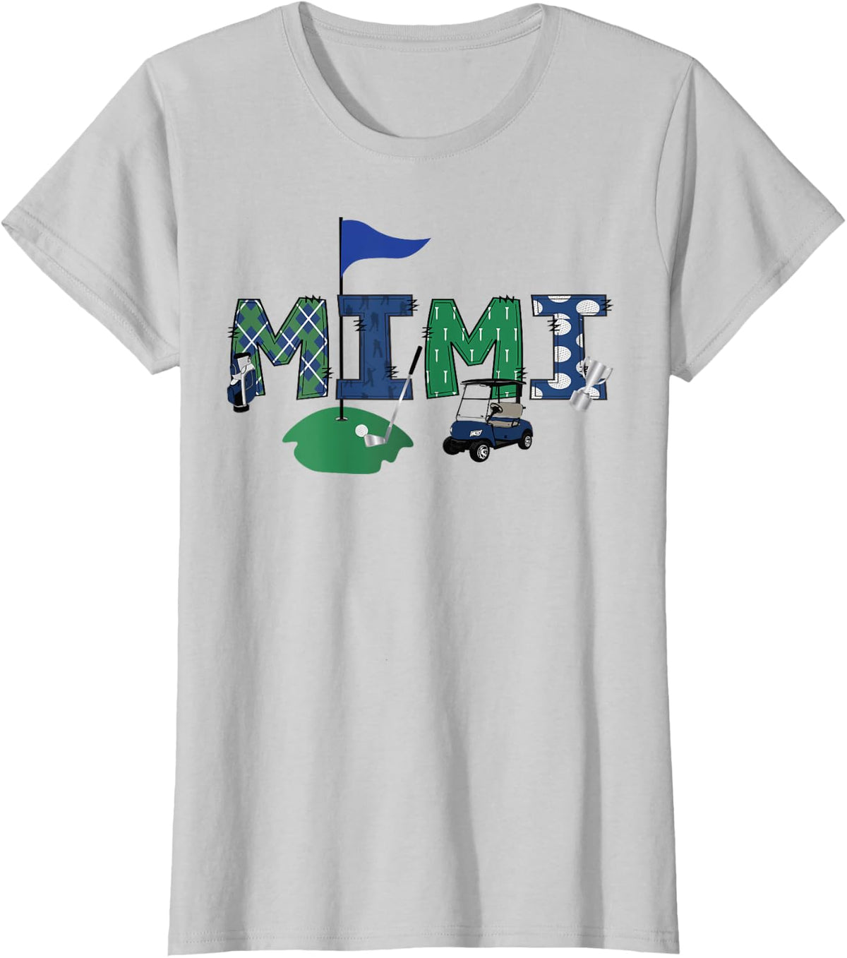Golf Mimi Hole In One Golf First Birthday Boy Party T-Shirt - Silver Grey