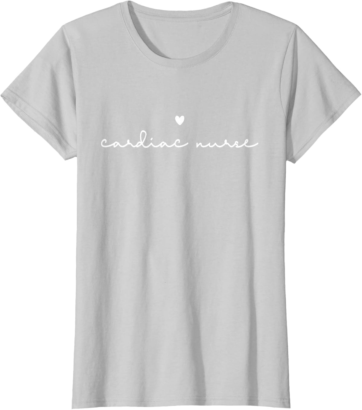 Cardiac Nurse Cardiovascular Nurse Cardiology Nursing School T-Shirt - Silver Grey