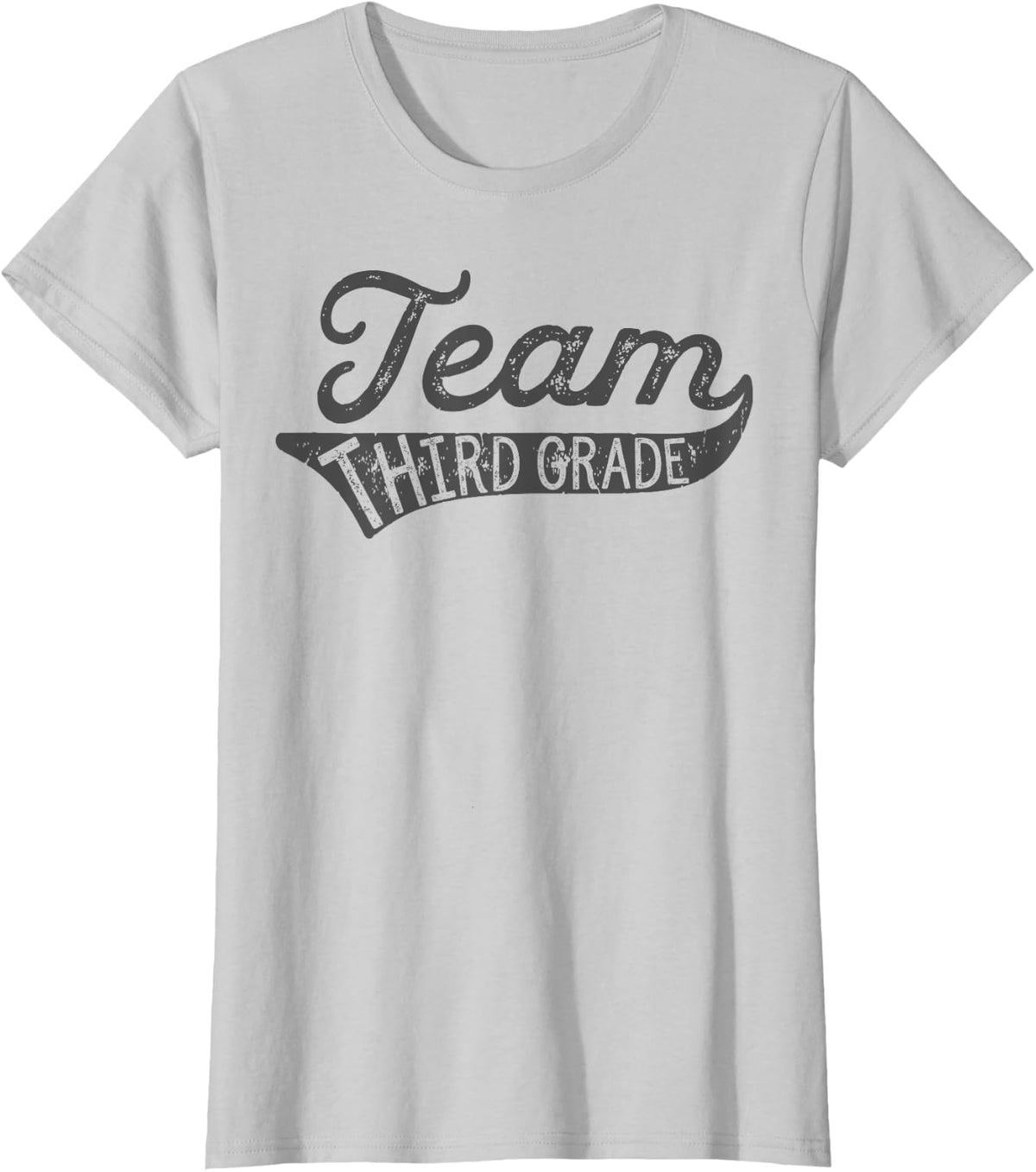 Team Third Grade Tshirt - Student Teacher Back to School Tee - Silver Grey