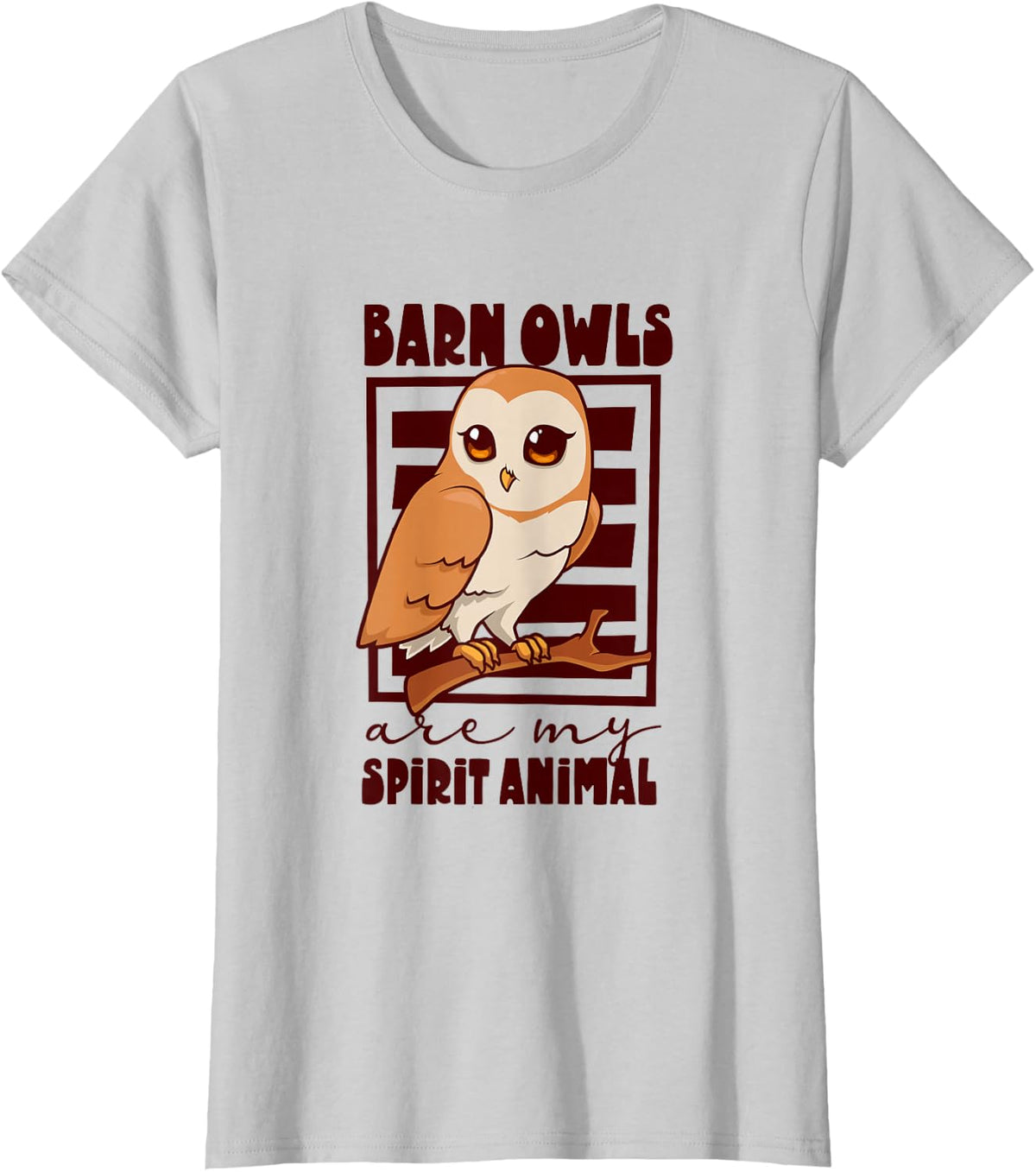 I Love Barn Owls T-Shirt - Silver Grey