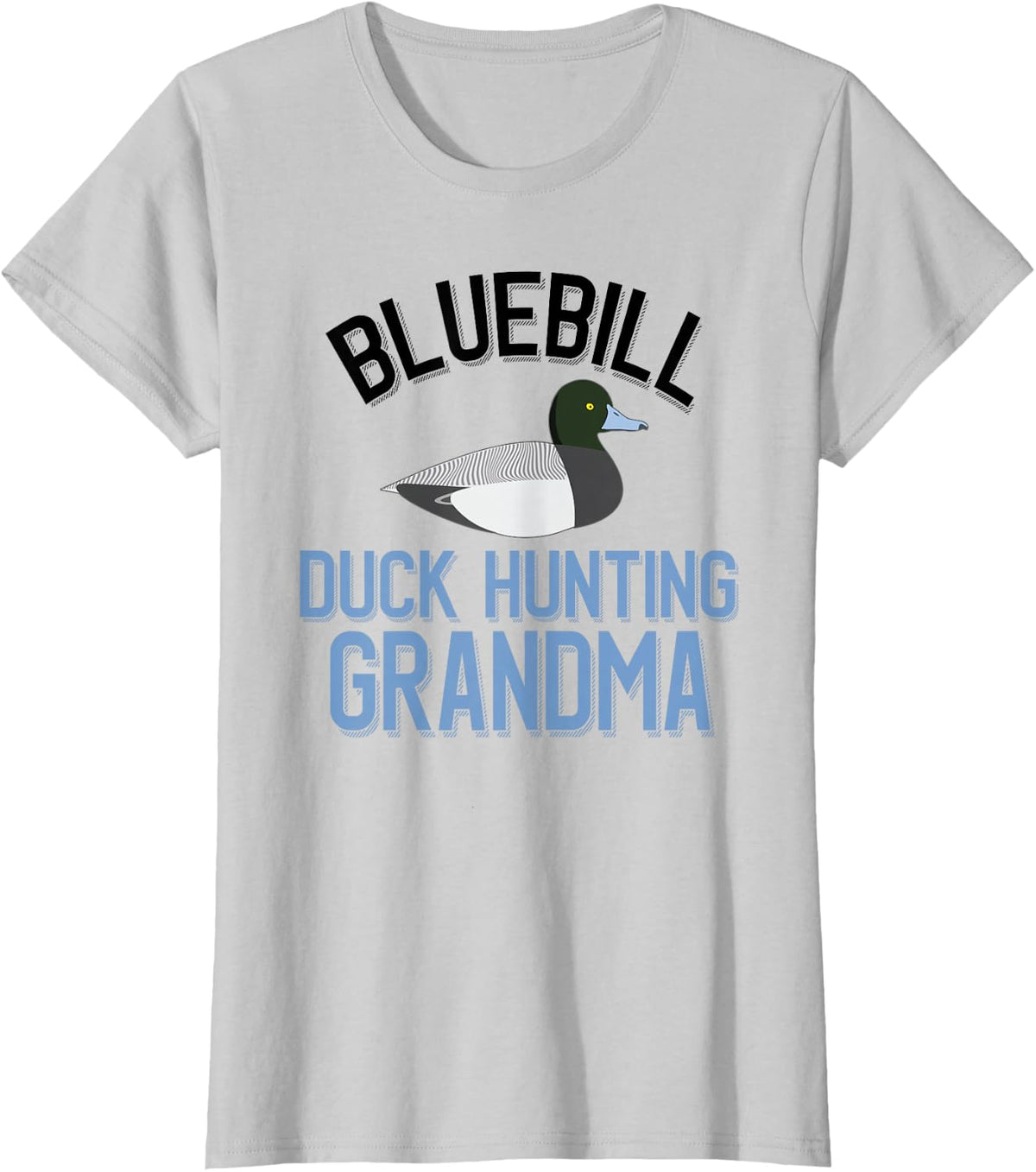 Duck Hunter Bluebill Hunting Grandma T-Shirt - Silver Grey