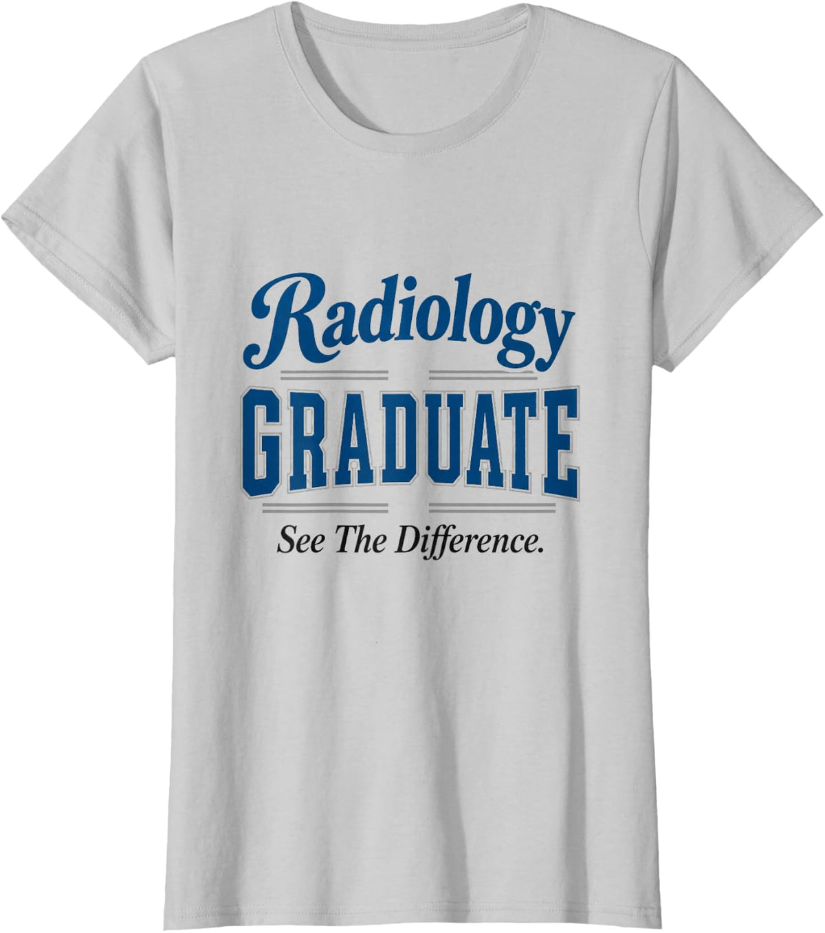 Radiology Graduate Retro Skeleton Quote T-Shirt - Silver Grey