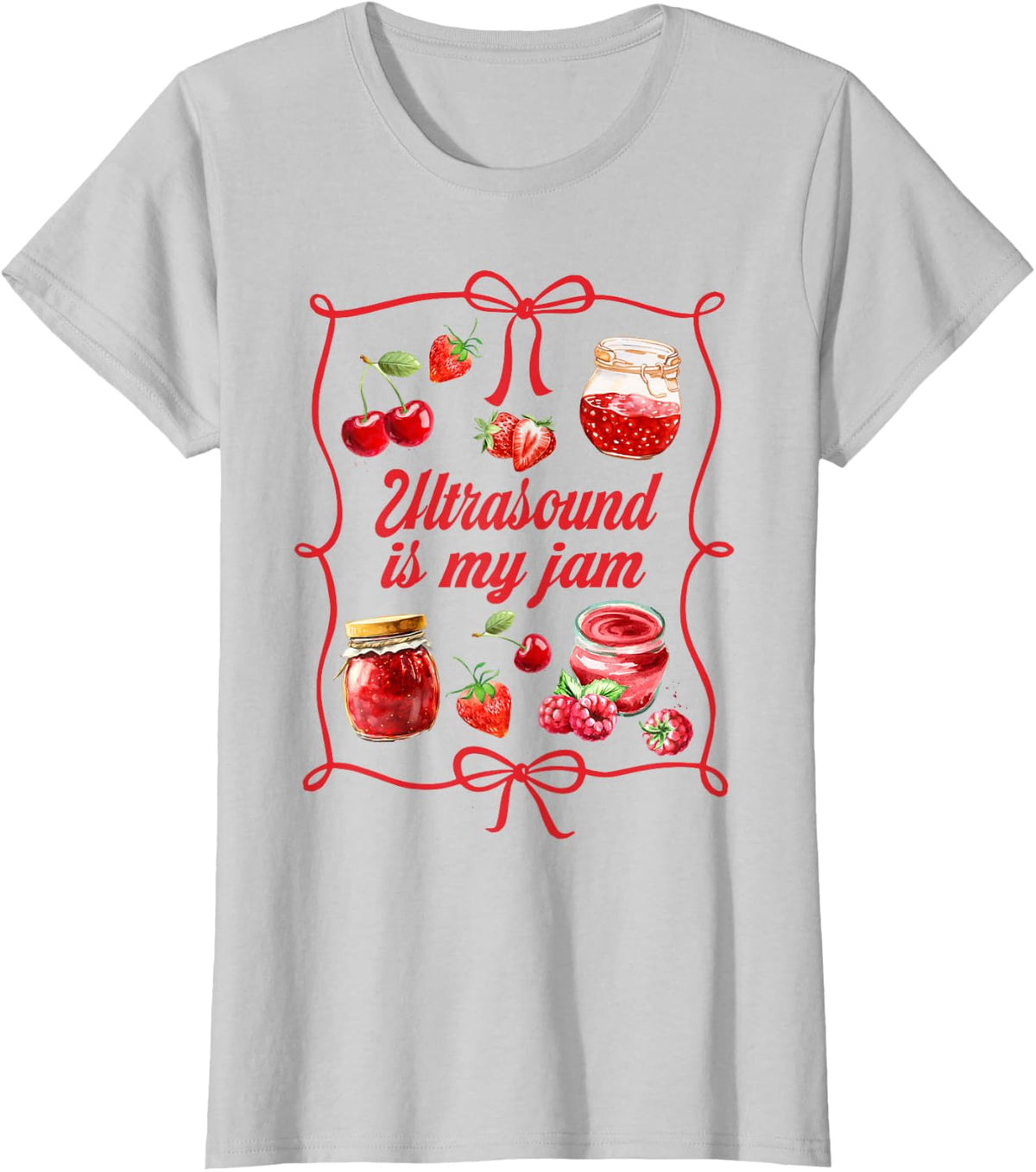 Ultrasound is My Jam Ultrasound Technician Sonography T-Shirt - Silver Grey