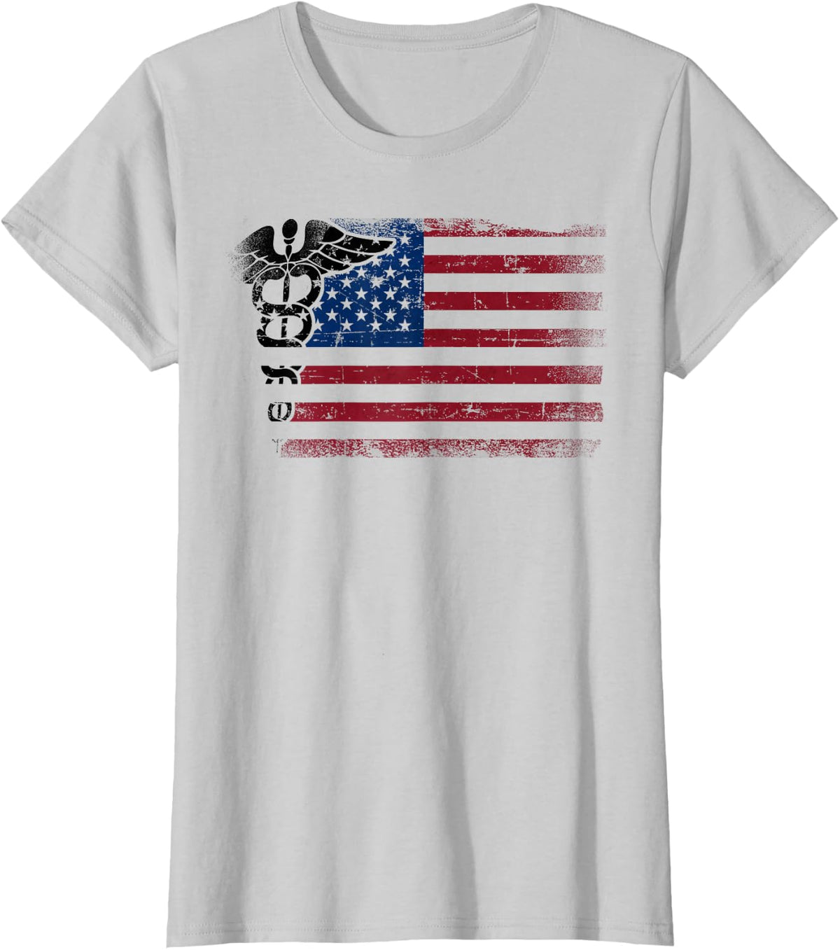 CNA Nurse Certified Nursing Assistant American Flag Cna T-Shirt - Silver Grey