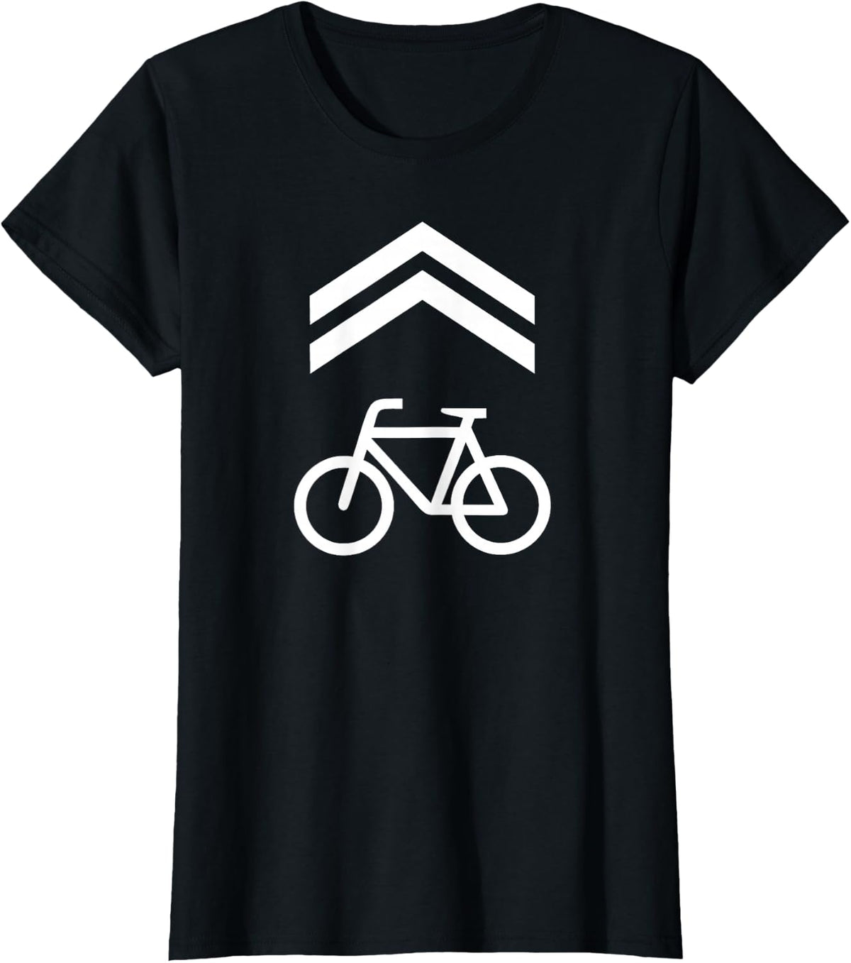 Bike Lane Sign Cycling T-Shirt - Black