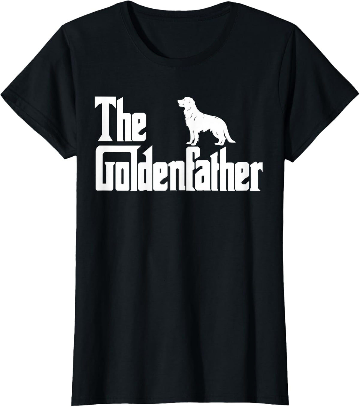 The GoldenFather Funny Golden Retriever Dad Shirt Men Gifts T-Shirt - Black