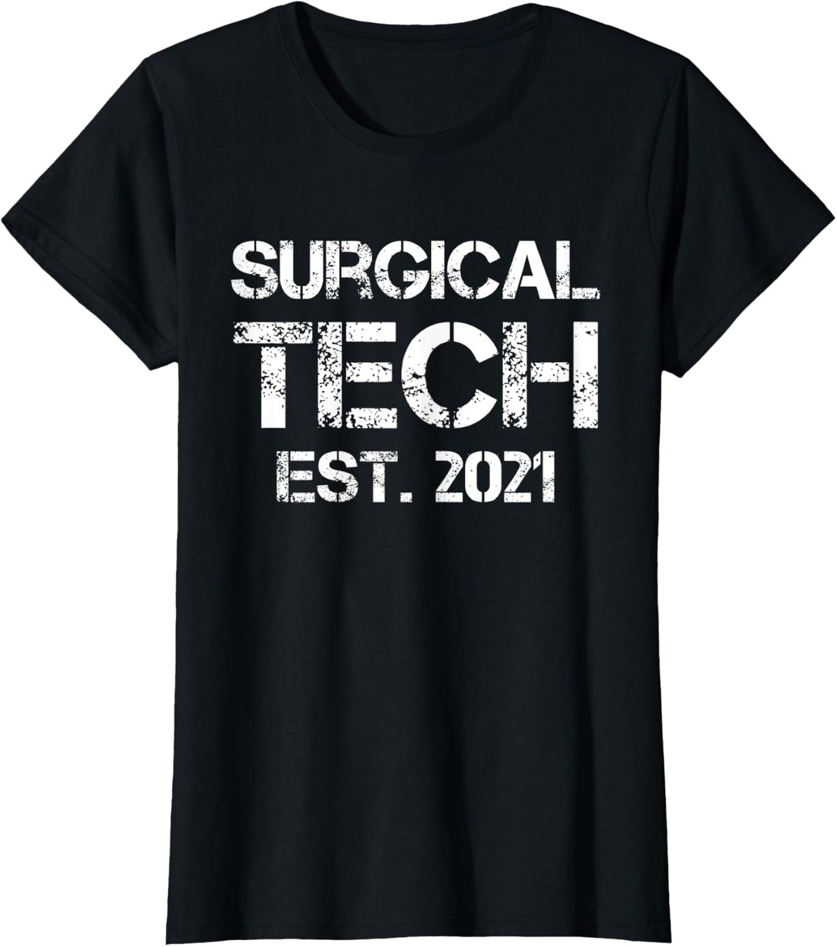 Surgical Tech Est. 2021 New Surgical Tech Gift T-Shirt - Black