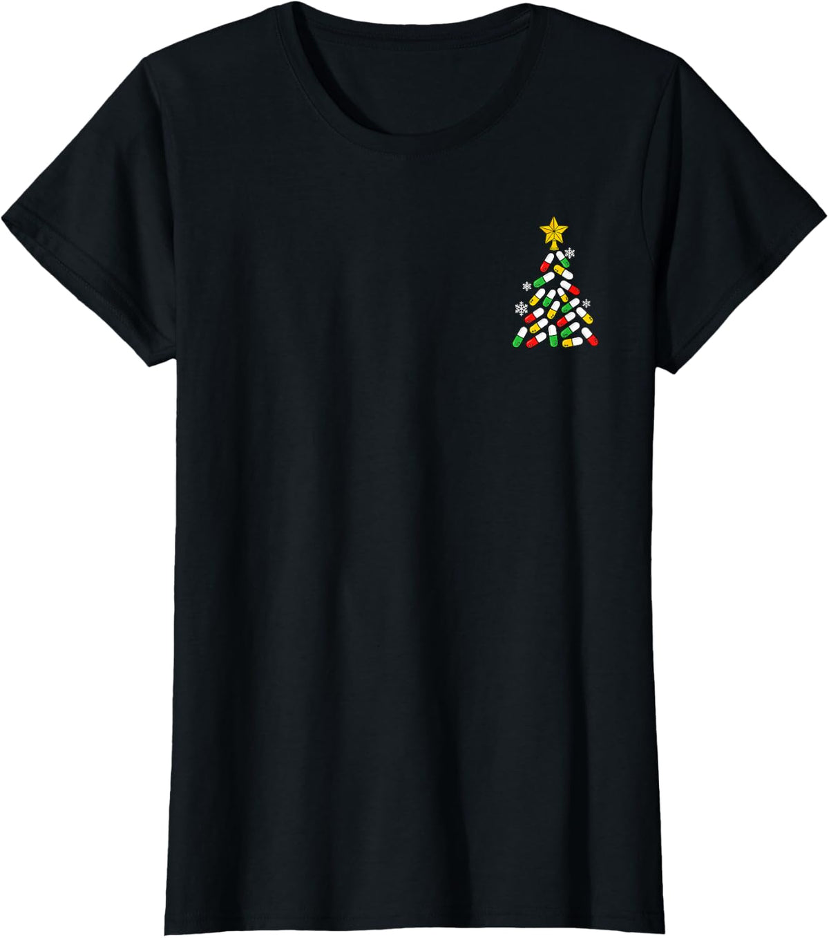 Two Sided Pharmacist Christmas 12 Days of Pharmacy T-Shirt - Black