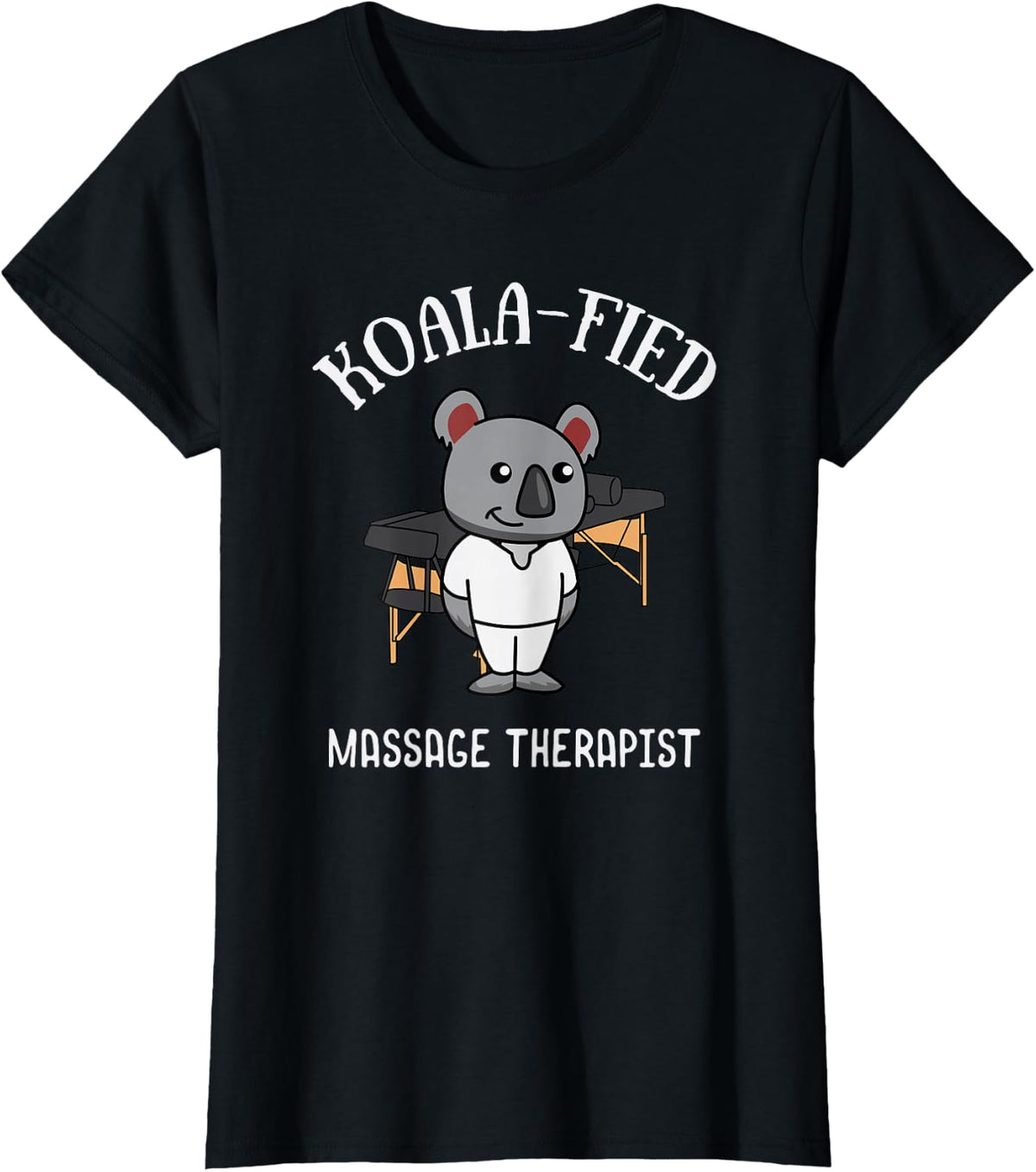 Masseuse Shirt | Koala Fied massage therapist T-Shirt - Black
