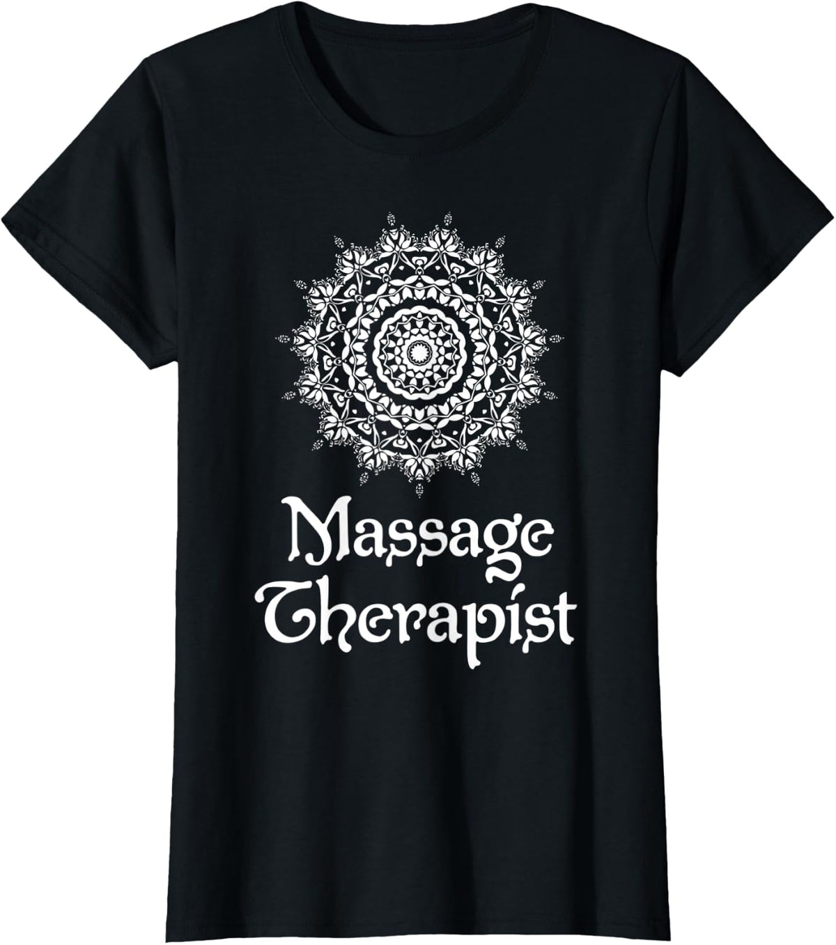 Massage Therapist T-Shirt Mandala Massage Therapy LMT Gift T-Shirt - Black